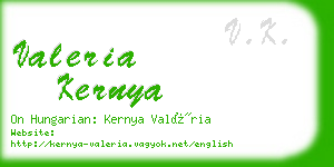 valeria kernya business card